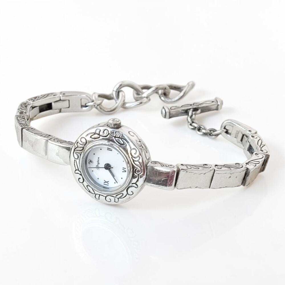 Vintage Brighton Kennewick Ladies Watch Toggle Clasp Silver Quartz New Battery
